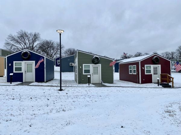 tiny homes in the snow
